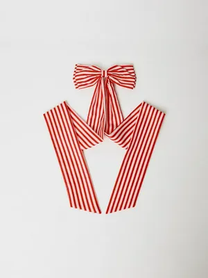 Заколка для волос с бантом в полоску, арт. 11987