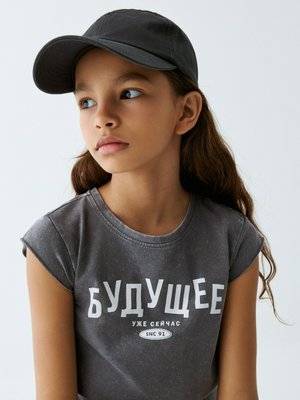 Укороченная футболка с принтом для девочек, арт. 12011