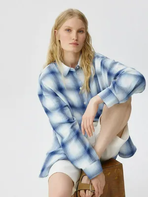 Рубашка оверсайз из муслина, арт. 12015