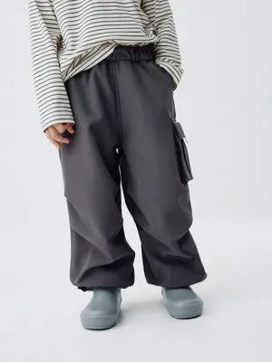 Брюки-парашюты из Softshell на флисе, темно-серый, арт. N/A
