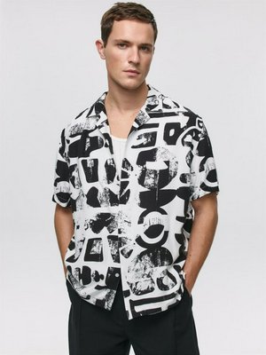 Рубашка из вискозы с принтом, арт. 12037