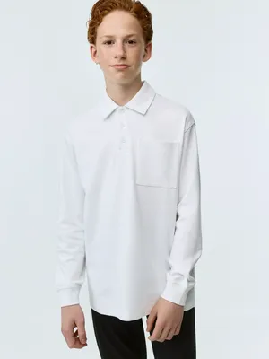 Поло оверсайз с длинными рукавами детское, арт. 12051