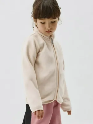 Флисовая толстовка для девочек, бежевый, арт. 12059