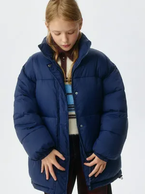 Зимняя куртка с воротником-стойкой для девочек, арт. 12082