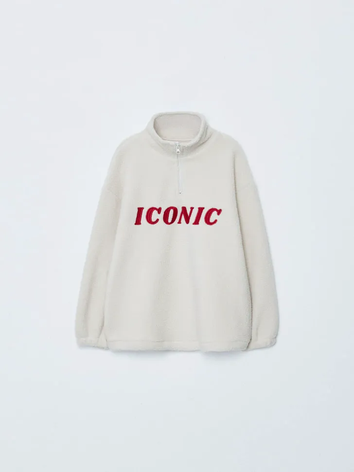 Толстовка из искусственного меха для девочек, бежевый, арт. 12108