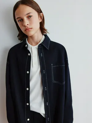 Джинсовая рубашка оверсайз для мальчиков, арт. 12113