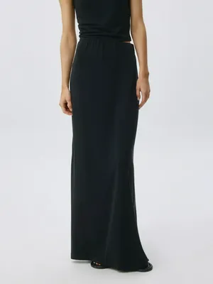 Юбка макси из смесового модала, арт. 12115