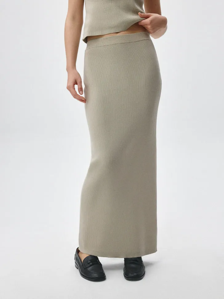 Трикотажная юбка макси, арт. 12126