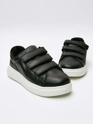 Кожаные кеды на липучках детские, арт. 12131