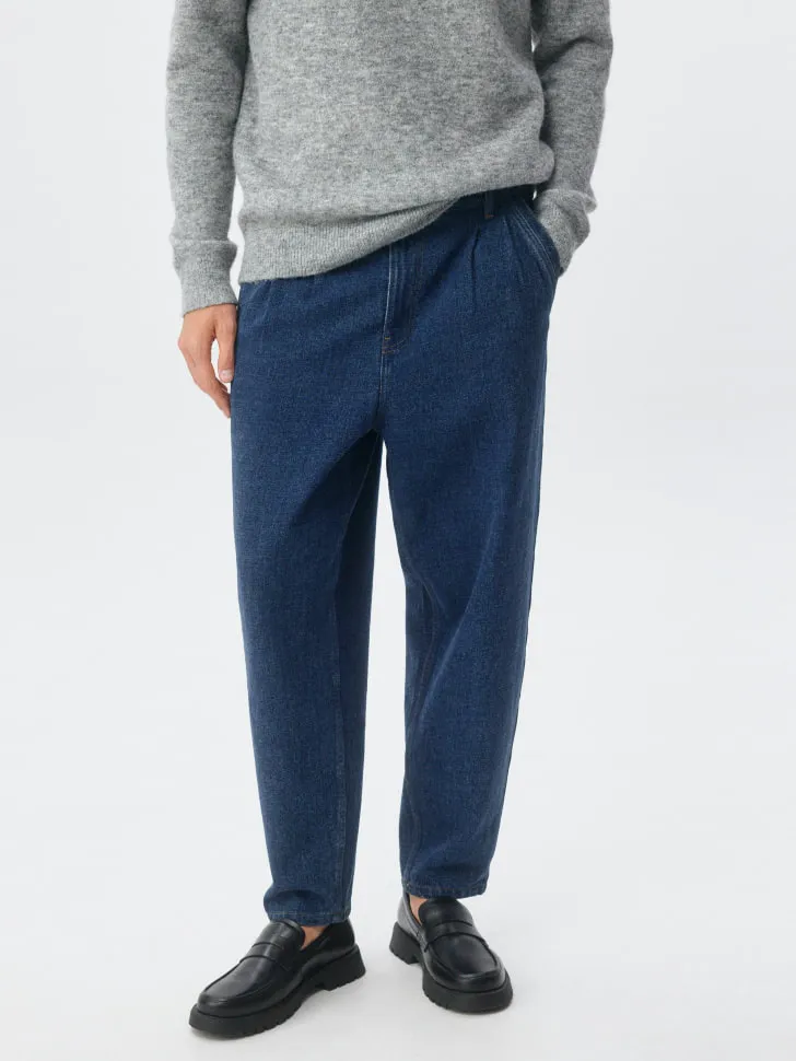 Джинсы BALLOON FIT со средней посадкой, синий, арт. 12157