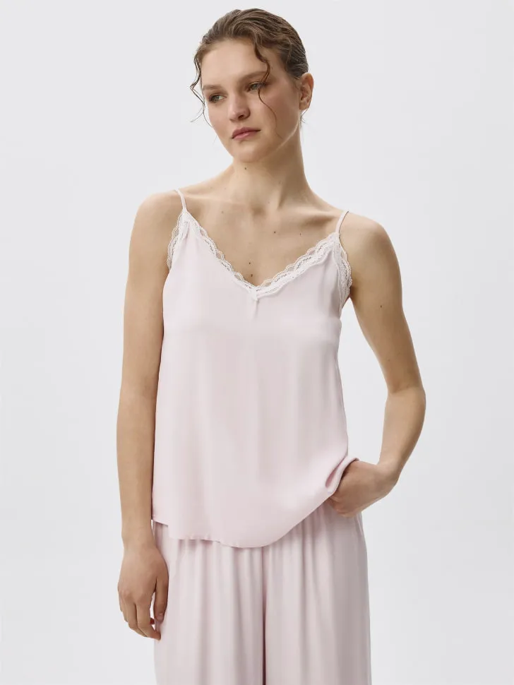 Вискозный домашний топ с кружевом, арт. 12172