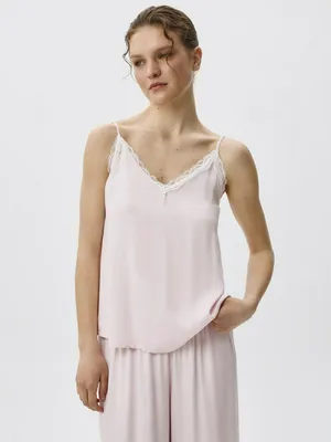 Вискозный домашний топ с кружевом, арт. 12172