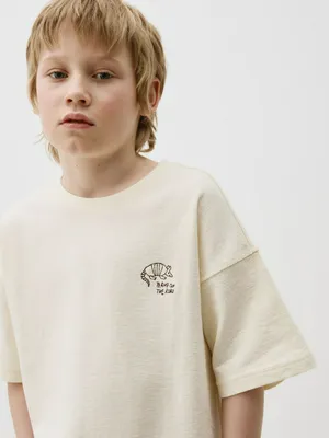 Футболка оверсайз с вышивкой для мальчиков, арт. 12174