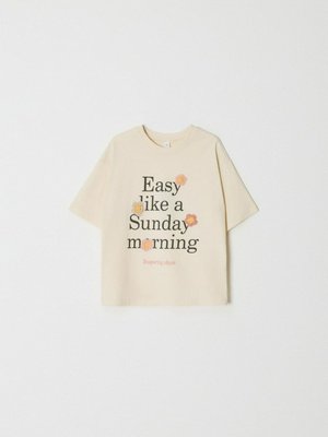 Футболка оверсайз с принтом для девочек, арт. 12180