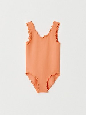 Слитный купальник в рубчик для девочек, арт. 12182