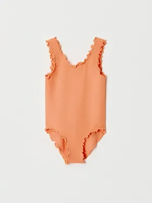 Слитный купальник в рубчик для девочек, арт. 12182