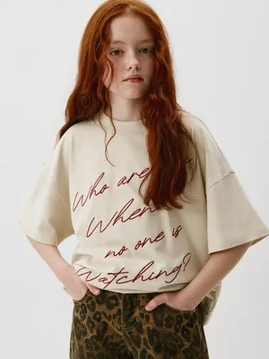 Футболка с принтом для девочек, арт. 12199