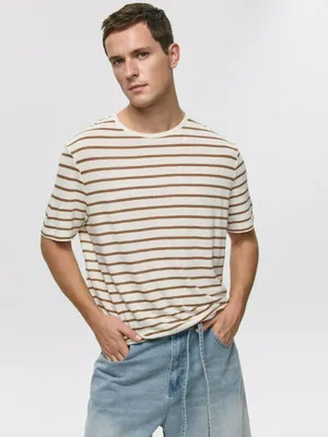 Футболка из смесового льна и вискозы, арт. 12201