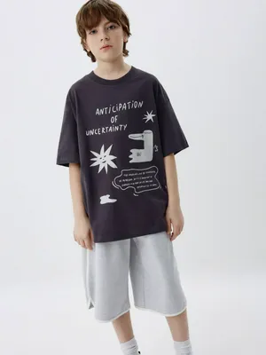 Футболка оверсайз с принтом для мальчиков, арт. 12258