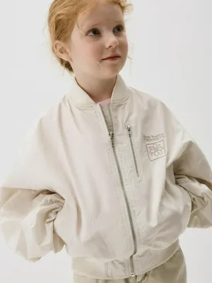 Бомбер оверсайз с принтом на спине для девочек, арт. 12270