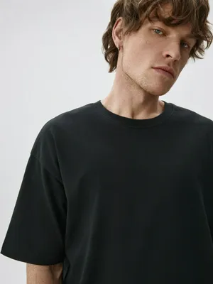 Футболка ALEX OVERSIZE FIT базовая, черный, арт. 12315