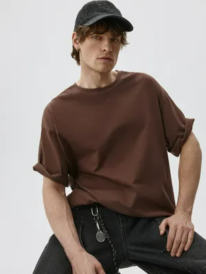 Футболка MAX OVERSIZE FIT базовая, коричневый, арт. 12340