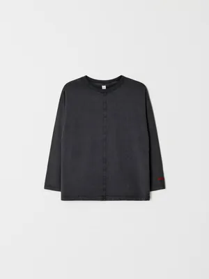 Лонгслив оверсайз с вышивкой для мальчиков, арт. 12359