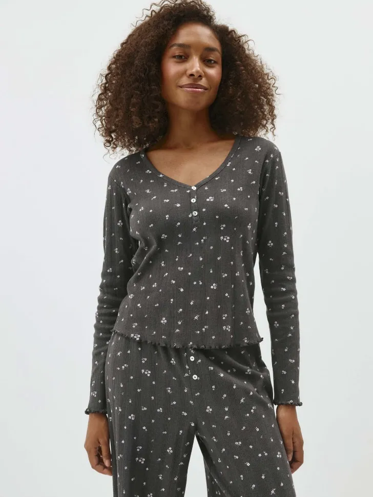 Домашний лонгслив с принтом, арт. 12374