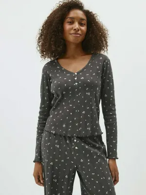 Домашний лонгслив с принтом, арт. 12374