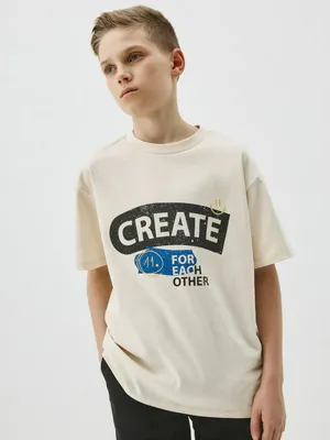 Футболка оверсайз с принтом для мальчиков, арт. 12412