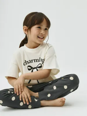 Пижама с принтом для девочек, арт. 12413