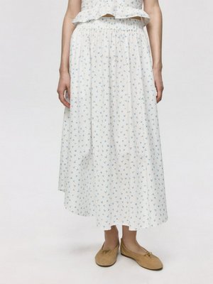 Юбка миди из хлопка с принтом, арт. 12416