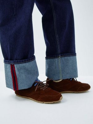 Утепленные кроссовки из натуральной замши, арт. 12417