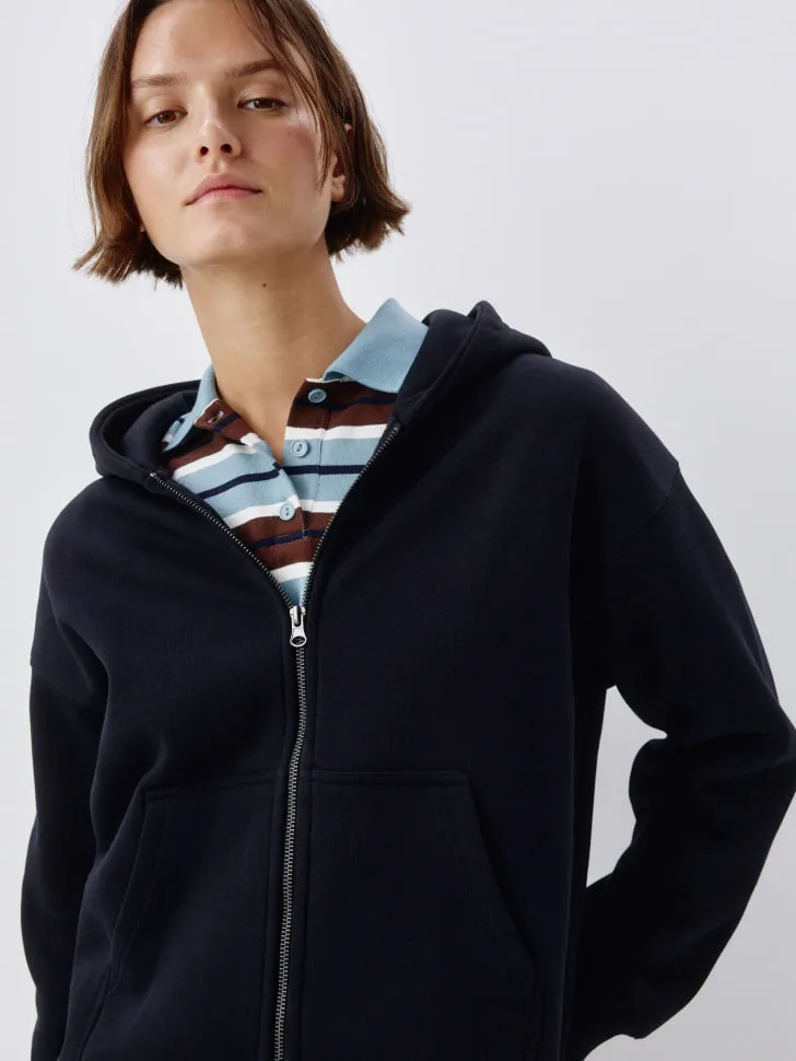 Базовое худи оверсайз, синий, арт. 12444