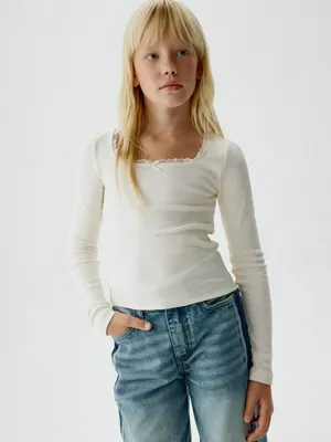 Облегающий лонгслив для девочек, арт. 12450