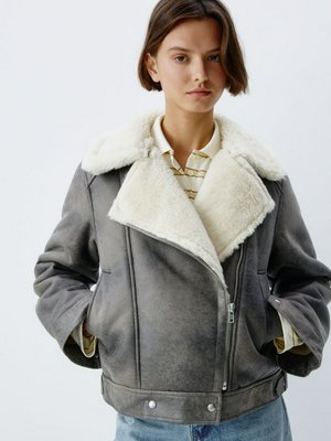 Базовая дубленка из искусственной кожи, арт. 12456