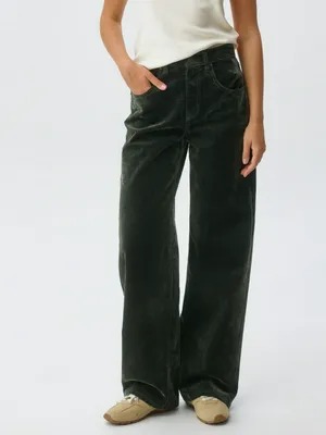 Джинсы Loose straight с флоковым покрытием, арт. 12457