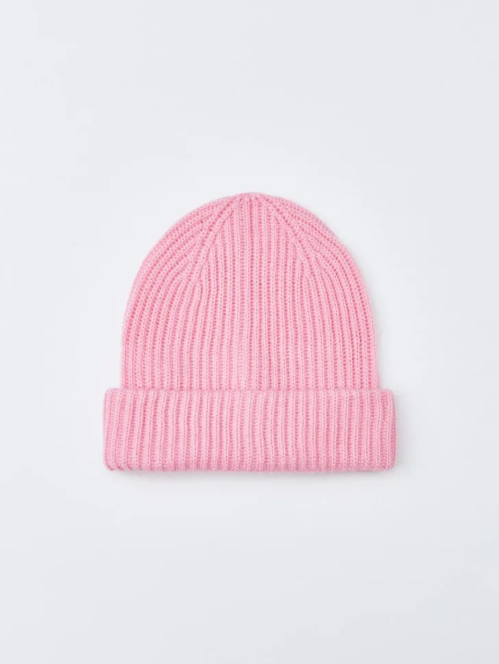 Шапка из смесовой шерсти для девочек, розовый, арт. 12462
