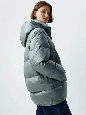 Дутая куртка с натуральным наполнителем из пуха, арт. 12477