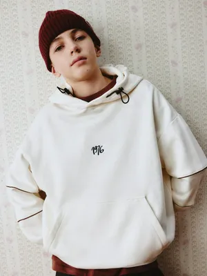 Худи оверсайз с вышивкой и принтом детское, арт. 12480