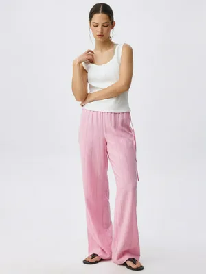 Брюки из смесового льна, арт. 12595