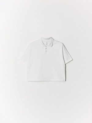 Поло оверсайз с короткими рукавами для девочек, арт. 12600