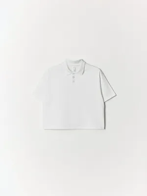 Поло оверсайз с короткими рукавами для девочек, арт. 12600