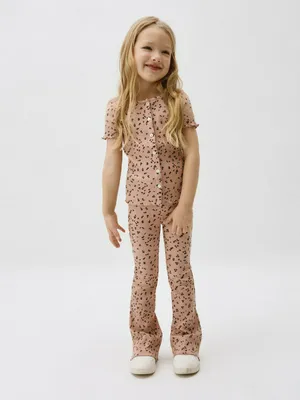 Трикотажные брюки клеш для девочек, арт. 12616