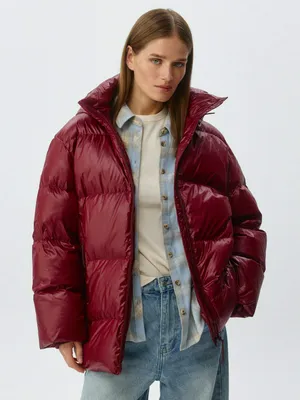 Дутая куртка с натуральным наполнителем из пуха, арт. 12625