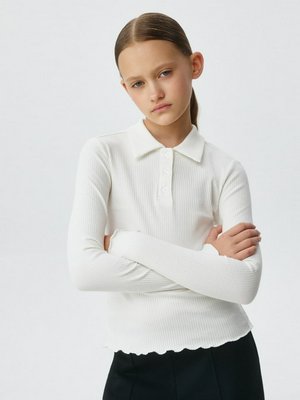 Школьный лонгслив с воротником для девочек, арт. 12626