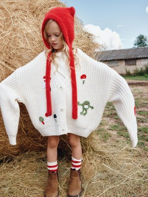 Кардиган оверсайз с аппликацией, арт. 12628