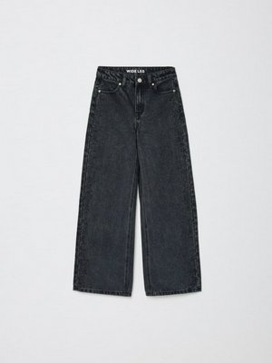 Джинсы Wide Leg со стразами, темно-серый, арт. 12697