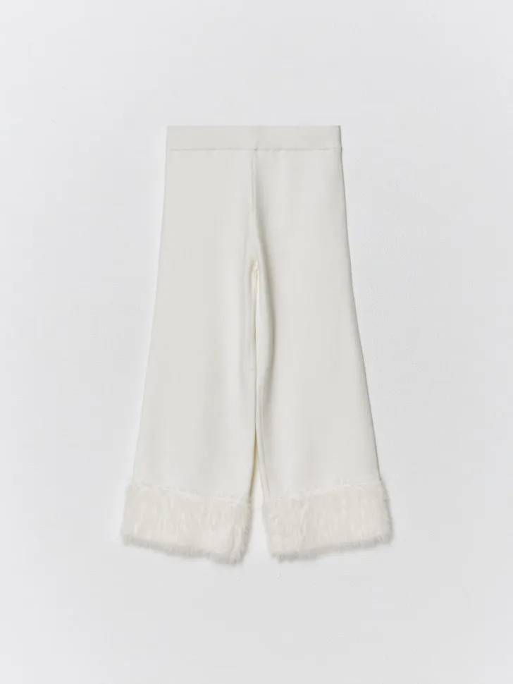 Вязаные брюки, белый, арт. 12699