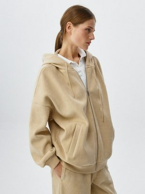 Вельветовое худи оверсайз на молнии, арт. 12706